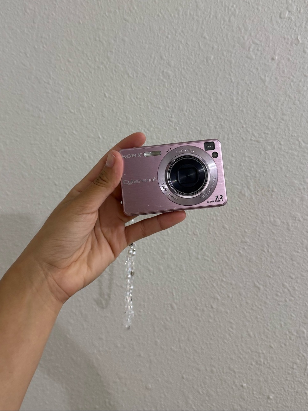 Pink Sony cyber shot digital camera